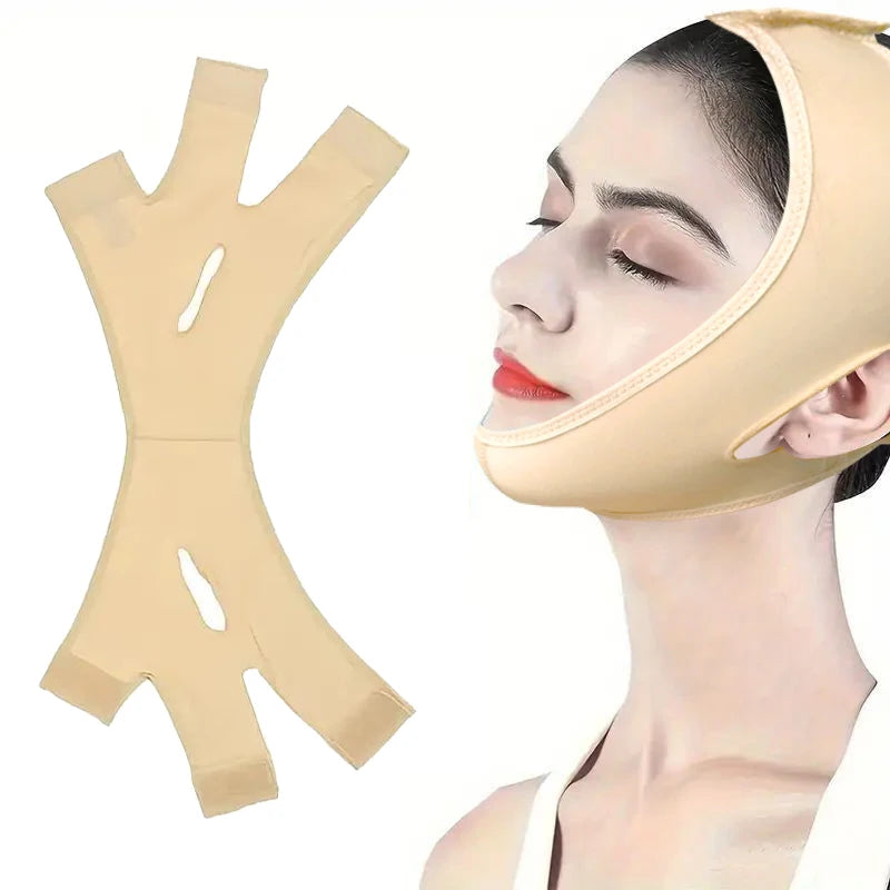 Elastic Face Slimming Bandage V Line Face Shaper Women Chin Cheek Lift Up Belt Facial Massager Strap Face Skin Care Tools Beauty