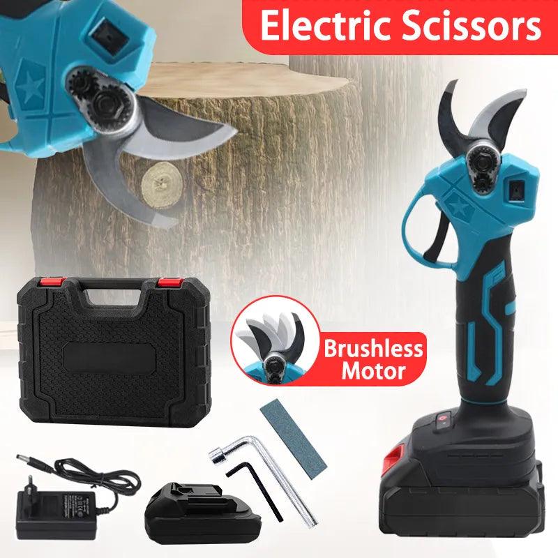 Brushless Electric Pruning Shears Garden Tool Pruner Cordless Electric Garden Scissors Fruit Tree Compatible Makita 18V  ourlum.com   