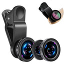 3in1 Fisheye Wide Angle Micro Camera Lens for IPhone Xiaomi Redmi 3IN1 Zoom Fish Eye Len on Smartphone Lenses with Phone Clip