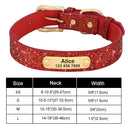 Personalized Sequin Dog Collar: Glamorous Adjustable Pet Necklace for Small to Medium Pets  ourlum.com 330K Red XS 