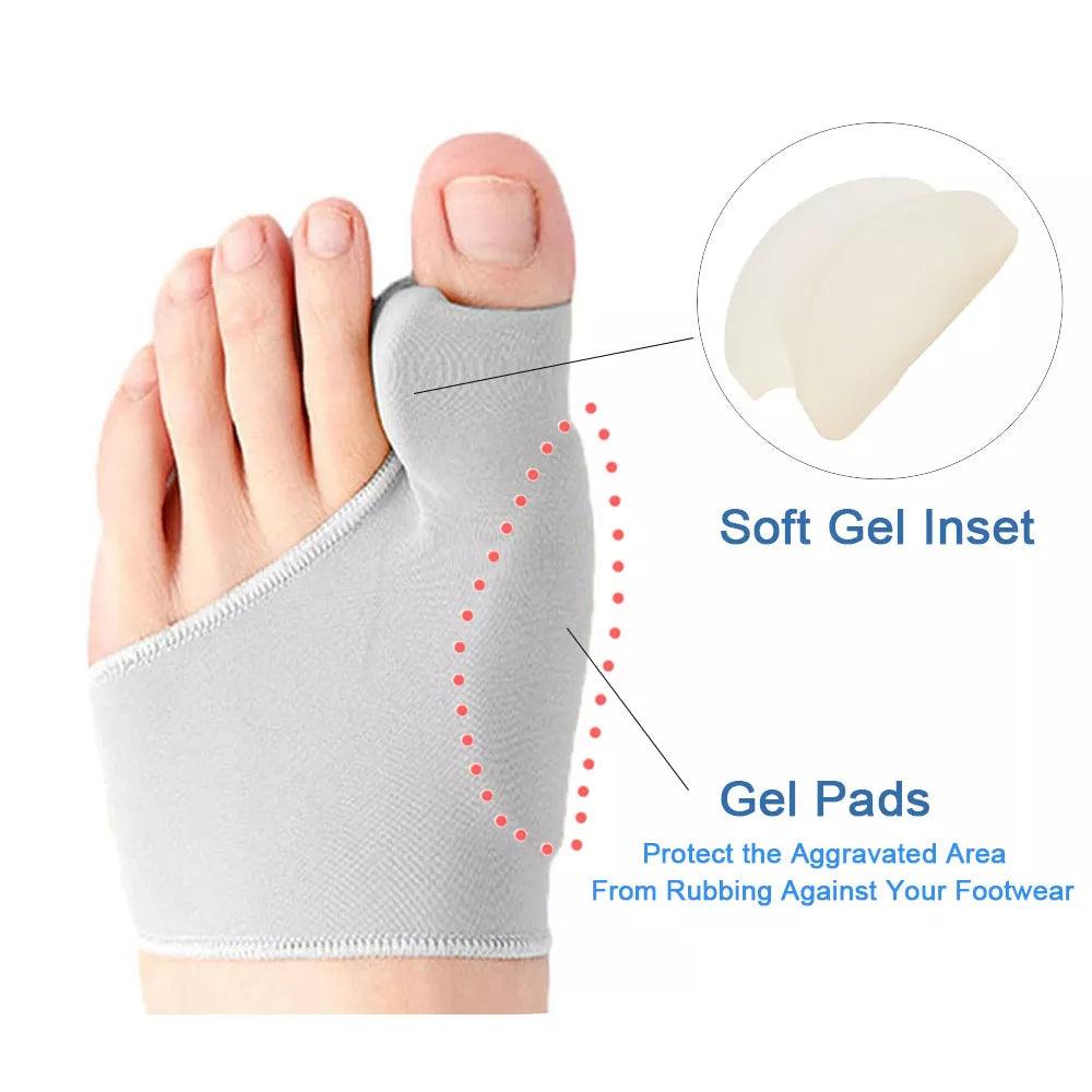 2Pcs=1Pair Toe Separator Hallux Valgus Bunion Corrector Orthotics Feet Bone Thumb Adjuster Correction Pedicure Sock Straightener  ourlum.com   