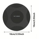 10W Wireless Charger Pad Stand Desktop Ultra-thin Fast Charging Dock For iPhone 14 13 12 11 Samsung Xiaomi