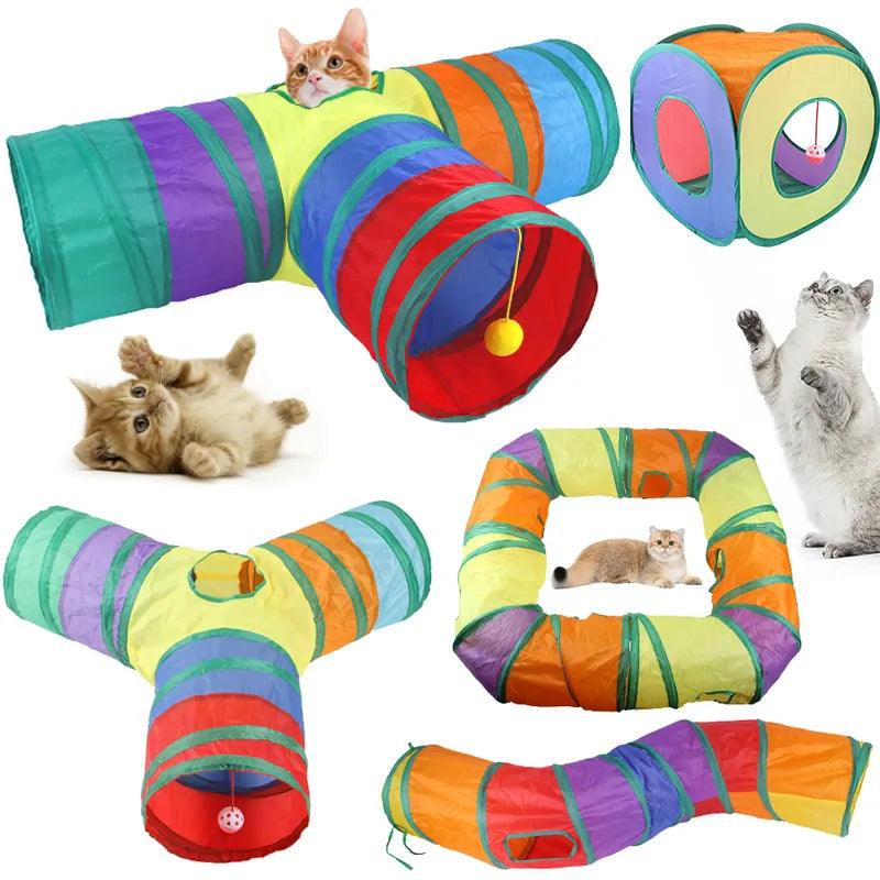 Interactive Cat Tunnel Toy: Engage, Train, & Entertain Pets for Hours  ourlum.com   