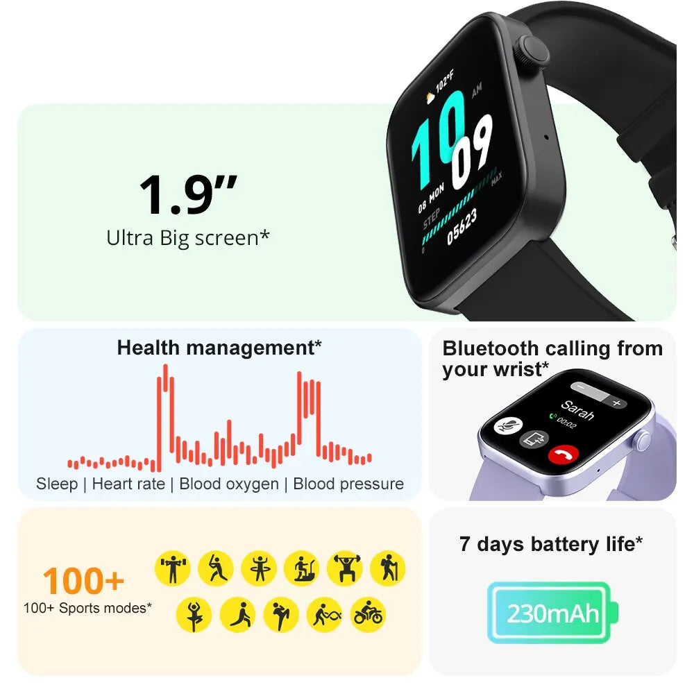 COLMI P71 Waterproof Smartwatch with Health Tracking & Voice Calling Features