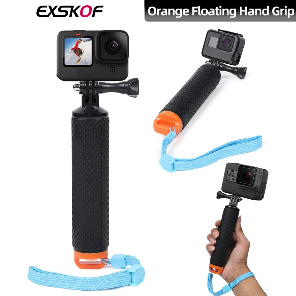 For GoPro Floating Hand Grip Waterproof Handle Selfie Stick For GoPro Hero 13 12 11 10 9 8 7 6 5 4 Insta360 X4 X3 DJI Action 4 3