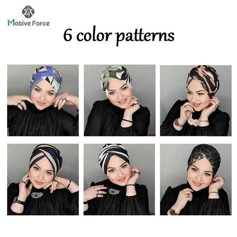 Modest Bubble Chiffon Hijab Cap with Modal Fabric - Versatile and Elegant Muslim Headwrap  ourlum.com   