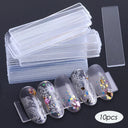 1Set False Nail Tips Nail Art Display Stand Transparent Practice Acrylic Gel Polish Holder Strip Manicure Showing Tools JI151-1  ourlum.com DP-150  