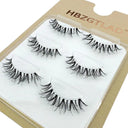 NEW 3Pairs Mink Lashes 3D Mink Eyelashes Invisible Band Natural Black Mink False Eyelash Full Strip cilios posticos Reusable  ourlum.com 3pairs5d05  