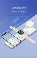 Three-in-One Wireless Charger for Apple 15/13 and Watch