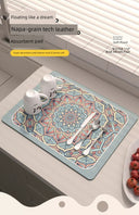 Kitchen Water Draining Pad Non-Slip Insulation Mat