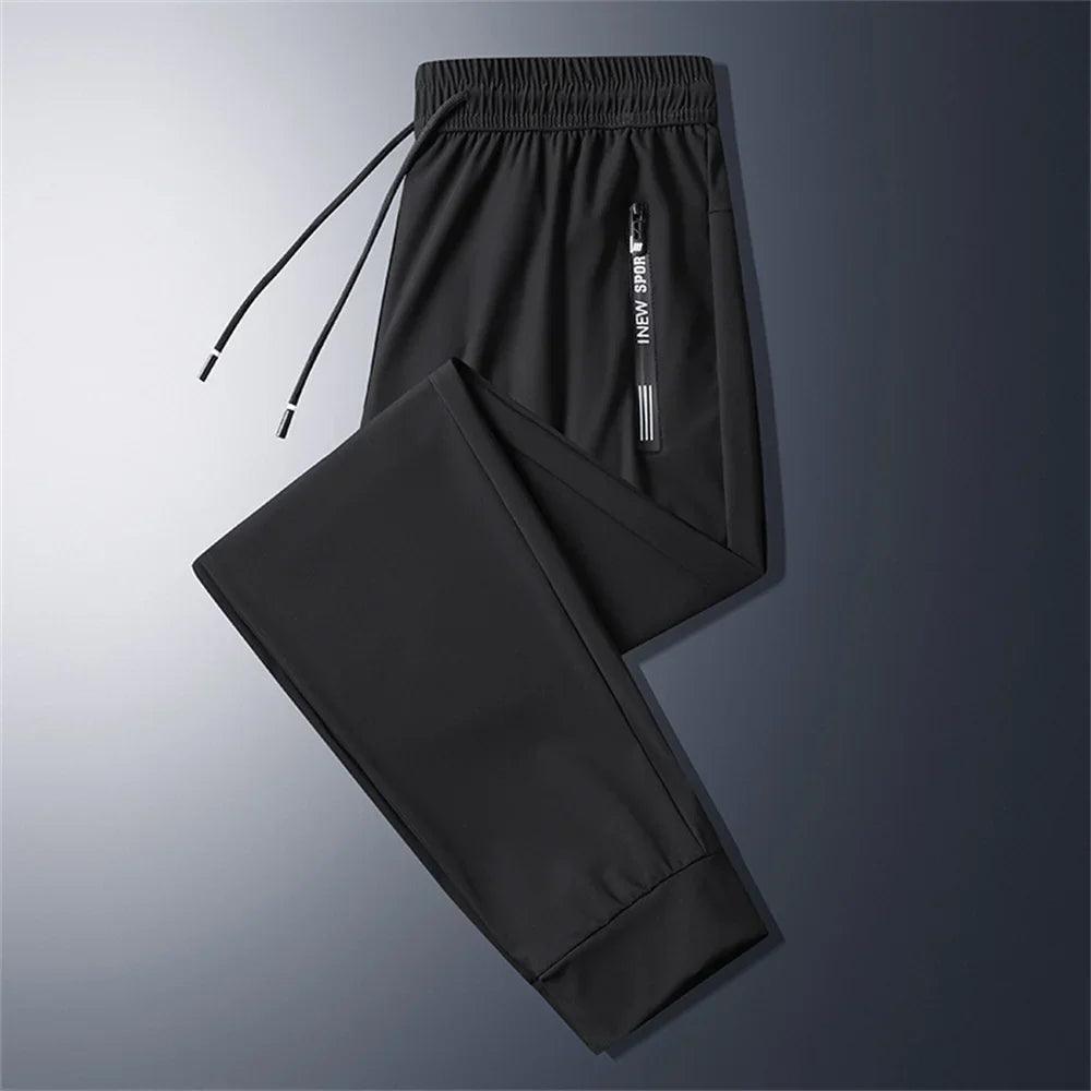 Men's Cotton Blend Casual Sporty Sweatpants - All Seasons Comfort  ourlum.com Black Pencil L 