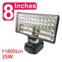 8 Inch Car LED Work Lights Torch Camping Lamp For Battery