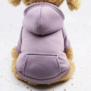 Cozy Cotton Pet Clothes: Stylish Warm Hoodies for Small to Large Dogs  ourlum.com Light Purple XS 