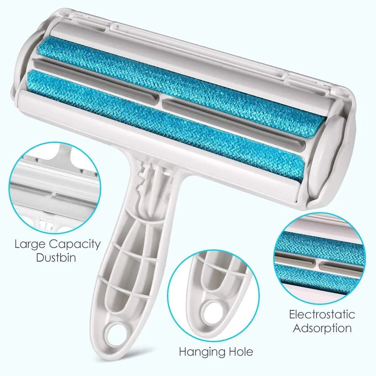 Pet Hair Roller: Self-Cleaning Fur Remover for Dogs & Cats - Efficient Tool  ourlum.com   