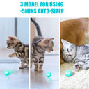 Interactive Cat Toy Ball 360 Automatic Rotating USB Charging