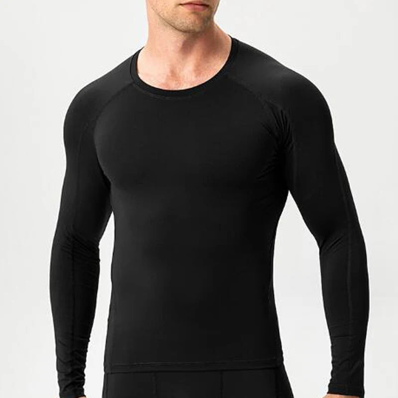 High-Performance Men's Compression MMA Fitness T-Shirt for Gym and Running Activities