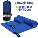 Ultra-Absorbent Quick-Dry Microfiber Towel 40x80CM Blue