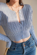 Sexy Cropped Knitted Sweater Chic Street Style Statement