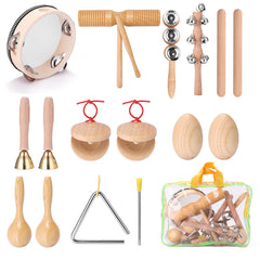 11pcs Children Hand Percussion Instruments Kit Portable Kids Music Enlightenment Musical Instruments Set