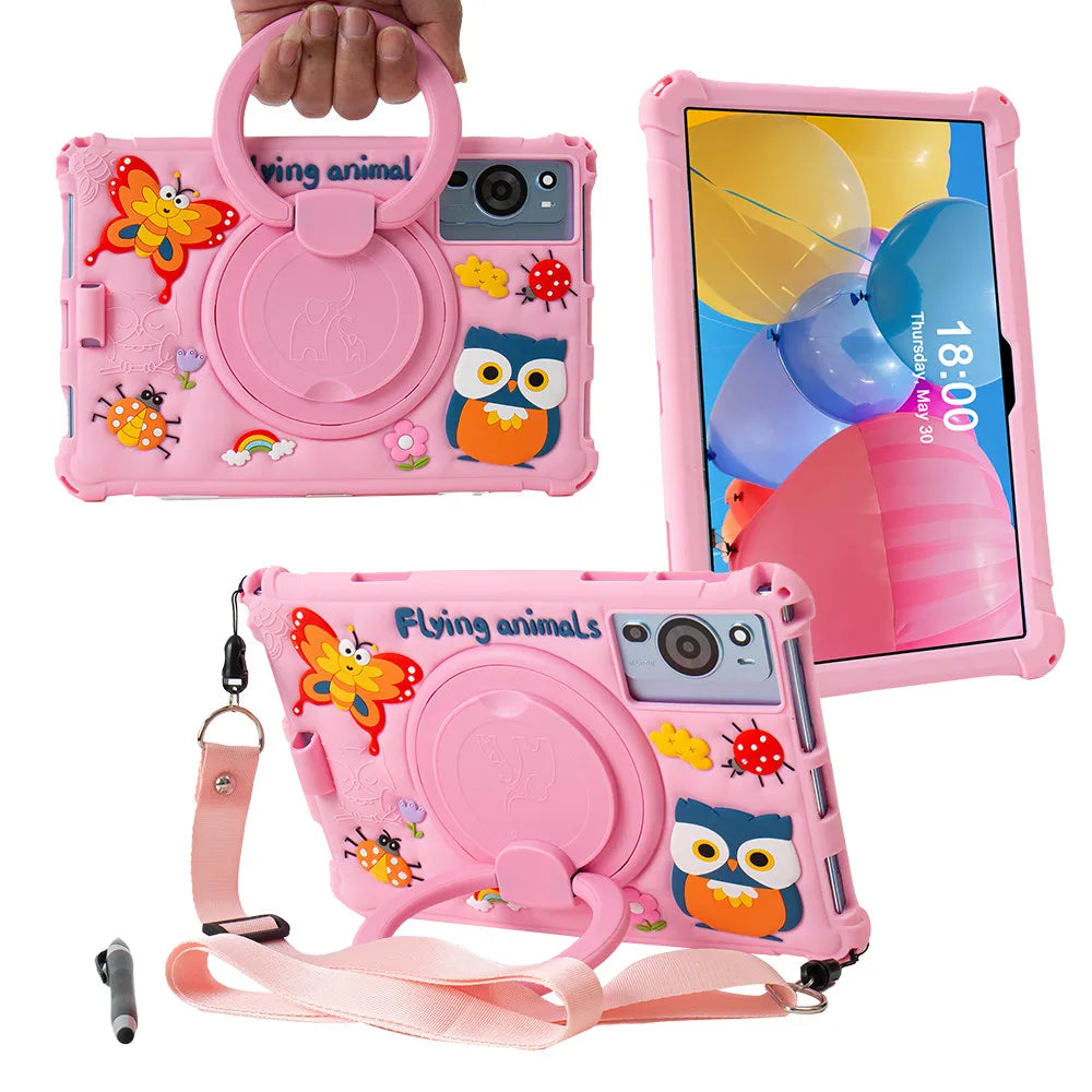 Soft Silicone Kids Rotating Stand Case 10.1'' Universal Case For 10 10.1 inch Android Tablet PC With Handle Grip