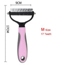 Professional Pet Deshedding Brush for Dogs and Cats: Reduce Shedding, Prevent Tangles, and Promote Blood Circulation  ourlum.com A Pink L  