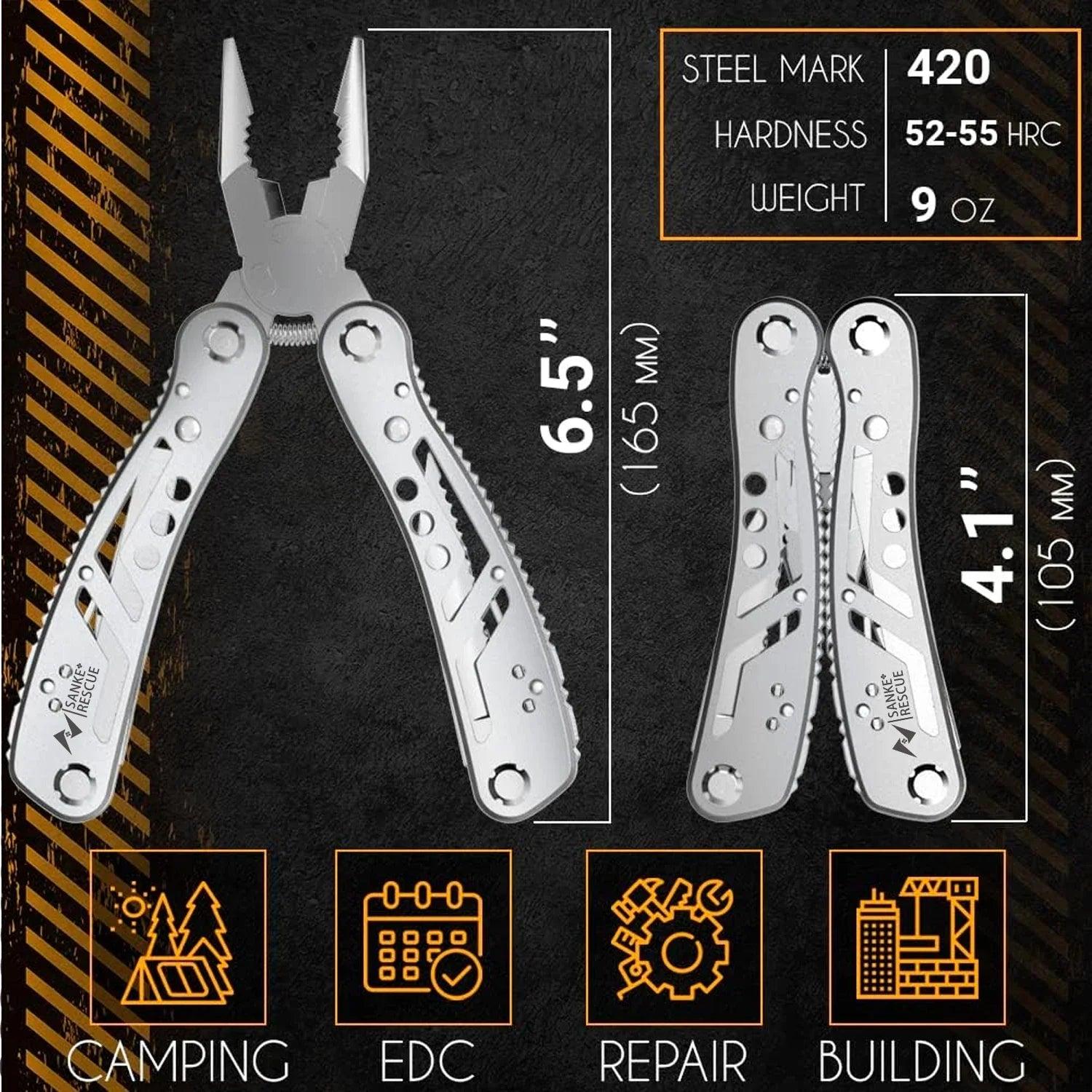 Adventure Gear Multitool Pocket Plier Army Knife: Ultimate Outdoor Companion  ourlum.com   