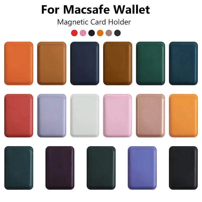 Luxurious Magnetic Leather Wallet Case with Magsafe for iPhone 13/12/11/14 Pro Max and More - Stylish Card Holder Phone Cover  ourlum.com   
