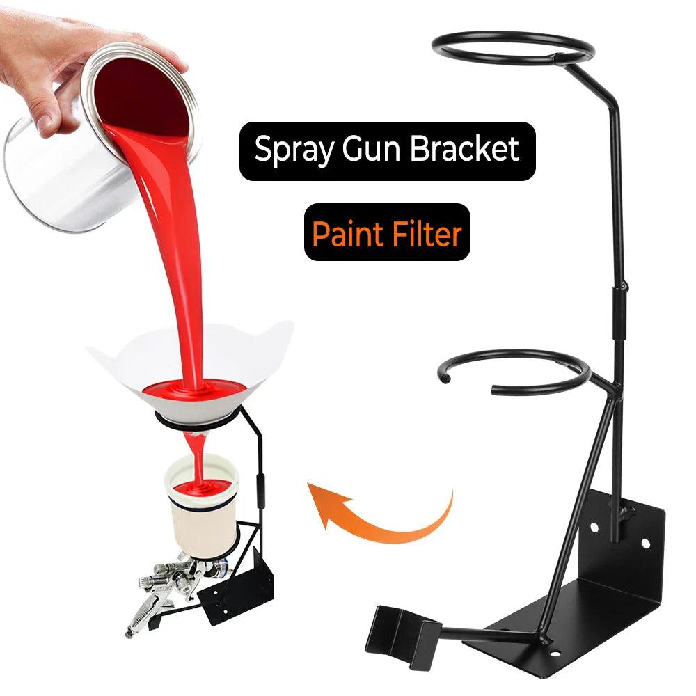 Car Paint Sprayer Stand Bracket Paper Funnel Rack Storage Rack Steel Spray Gun Accessories Spray Gun Holder Household  ourlum.com   