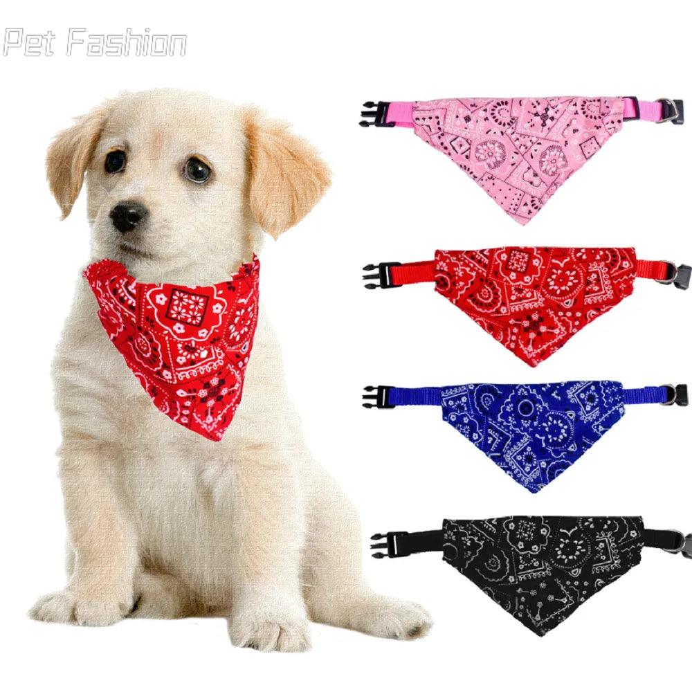 Pet Dog Bandana Collar with Leather Accessories: Cute Design, Quality Assurance, All Seasons.  ourlum.com   