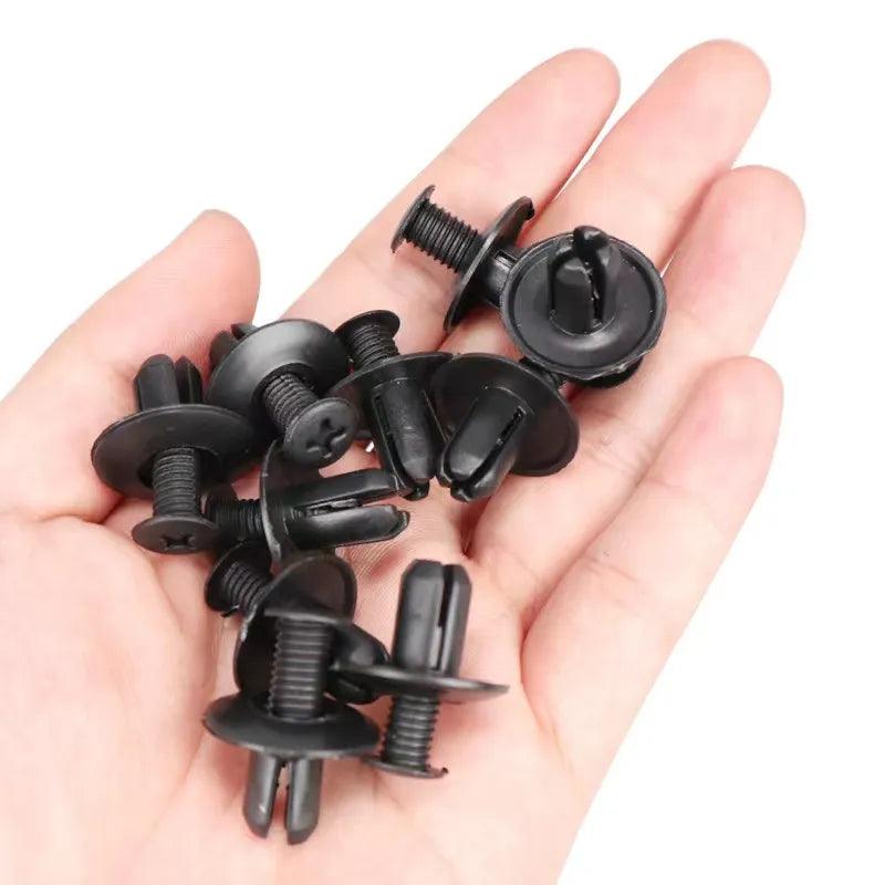 Plastic Rivet Fasteners for Car Bumper Fender Black Clips - Upgrade Vehicle Bodywork  ourlum.com   