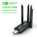 1200Mbps WiFi USB Adapter Dual Band 2.4G+5Ghz Wi-Fi Dongle