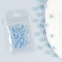 4.5g Acrylic Flower Nail Art Decoration Mixed Size White Rhinestones Silver Gem Manicure Tool Accessories For DIY Nail Design  ourlum.com 50PC-WBH07  