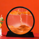 Deep Sea Sandscape Art: Mesmerizing Home Office Decor & Gift  ourlum.com Black Base-Orange 12 inch 