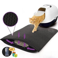 Cat Litter Mat: Waterproof Double Layer Pet Box Pad Bed Clean Accessories