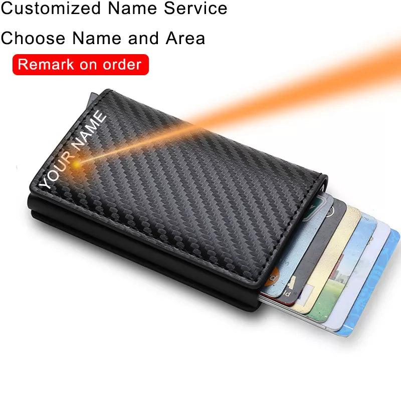 RFID Carbon Fiber Men's Wallet: Personalized Security & Style  ourlum.com   