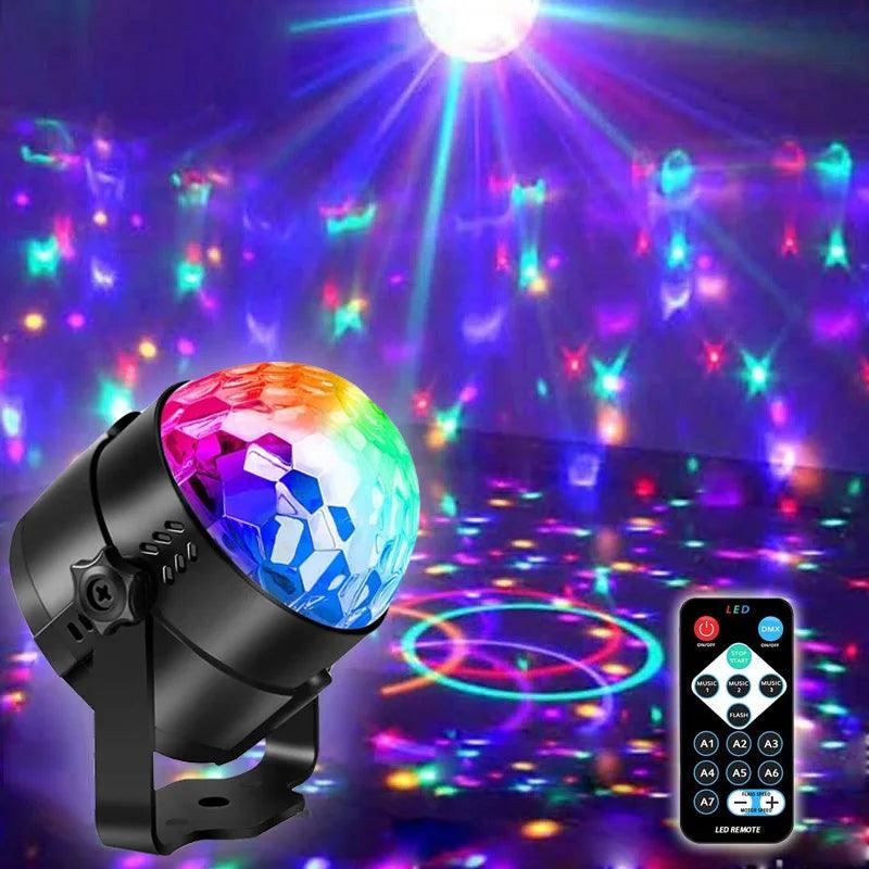 LED RGB Disco Party Light with Sound Activation and Remote Control  ourlum.com   
