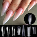 Extension False Nails Art Tips Acrylic Fake Finger Gel Polish Mold Sculpted Full Cover Press on Nails Manicures Accessories Tool  ourlum.com   