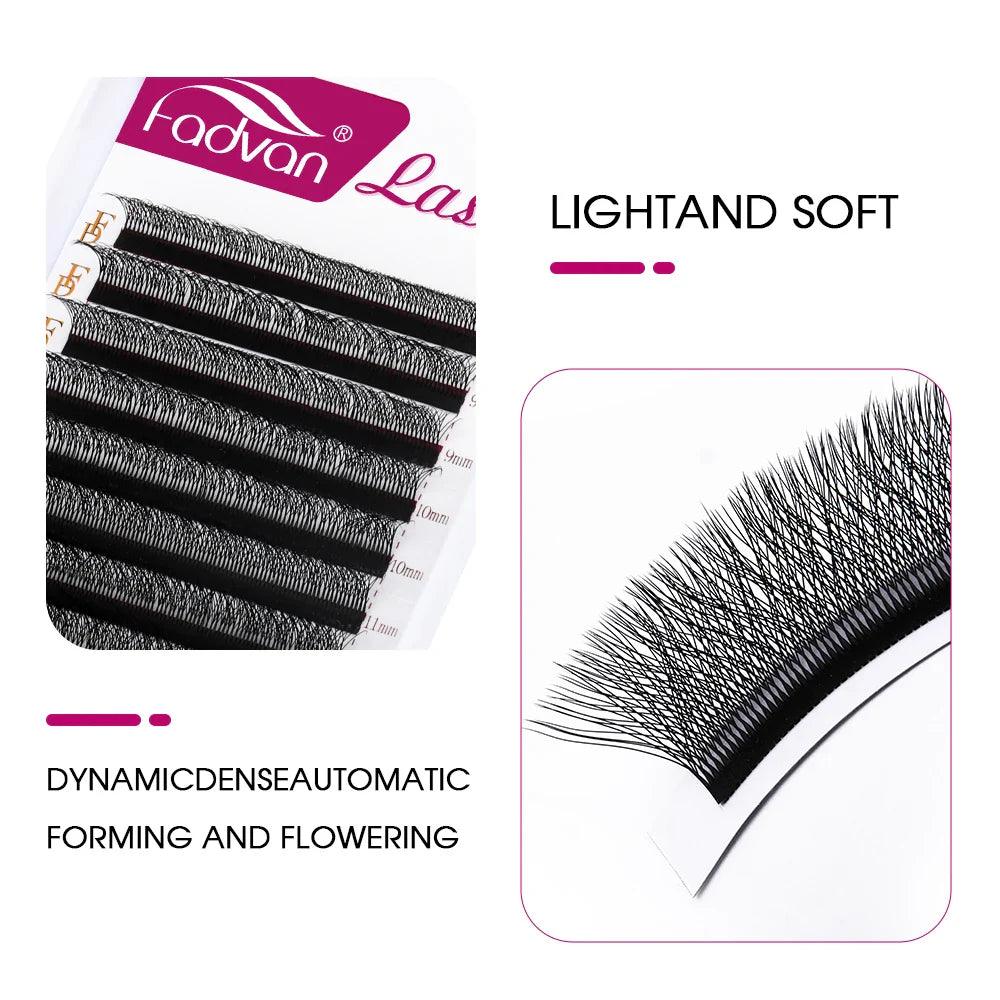 5D Faux Mink Volume Fan Eyelashes for Glamorous Natural Look