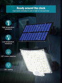 Solar-Powered LED Floodlight Outdoor Lighting Solution Remote Control