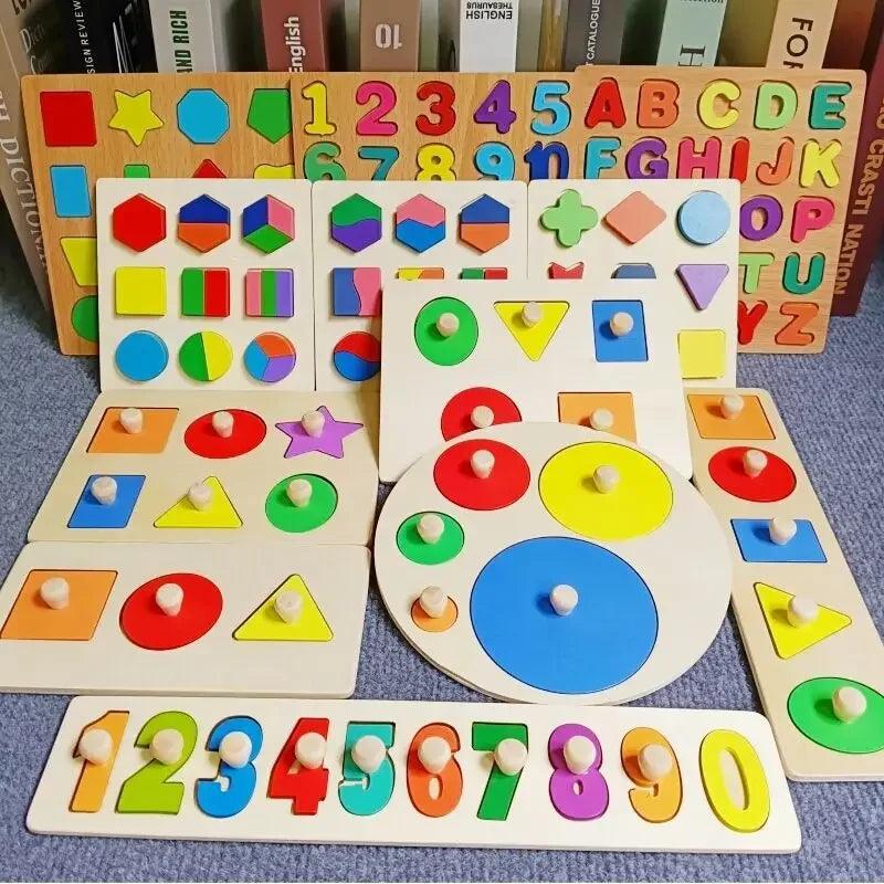 Wooden Montessori Puzzle Toys for Early Learning and Development  ourlum.com   