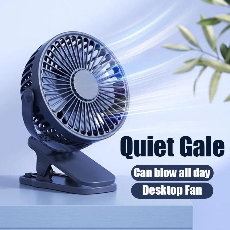 Portable Clip Fan: Quiet Rechargeable Ventilador: Travel-Friendly  ourlum.com   