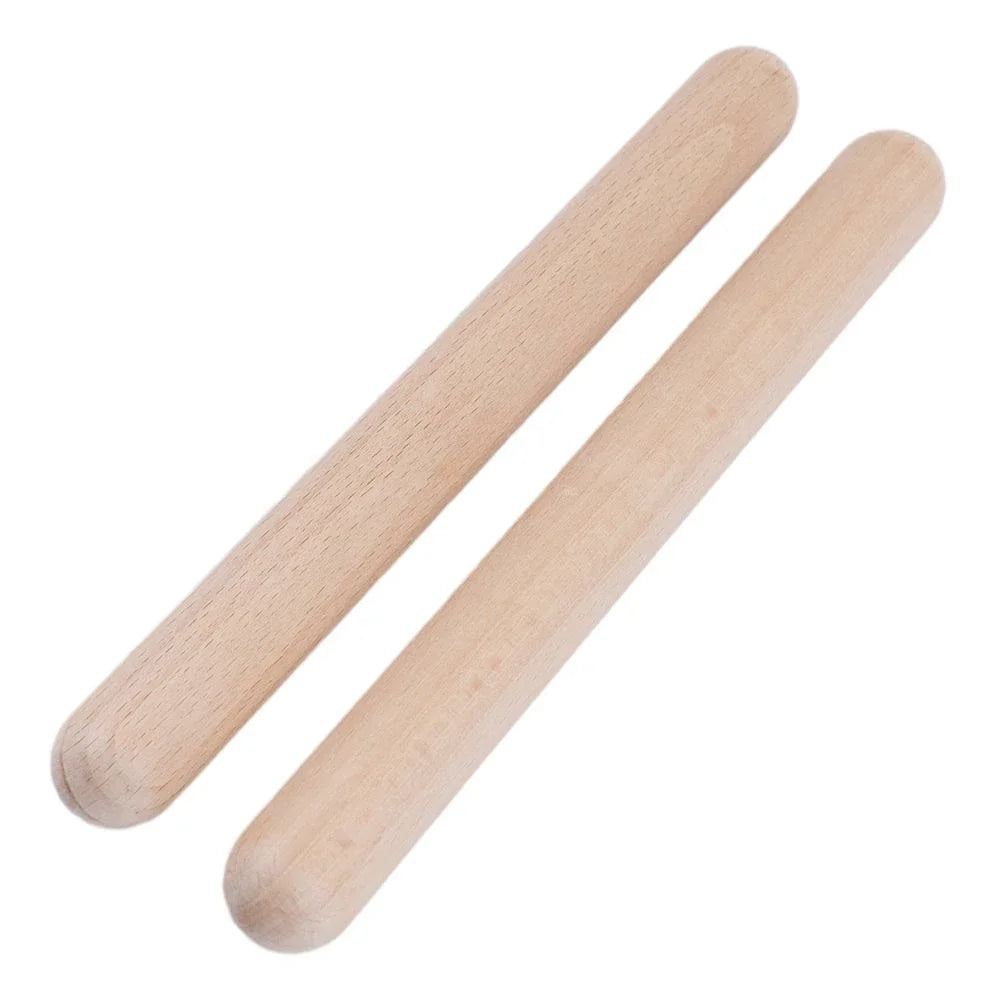 2X Percussion Wooden Drum Stick Rhythm Learning Education Toddler Kid Instrument Orff Musical Instruments Wooden Drum Stick