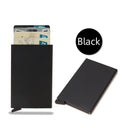 DIENQI Carbon RFID Wallet Male Mini Slim Money Card Holder