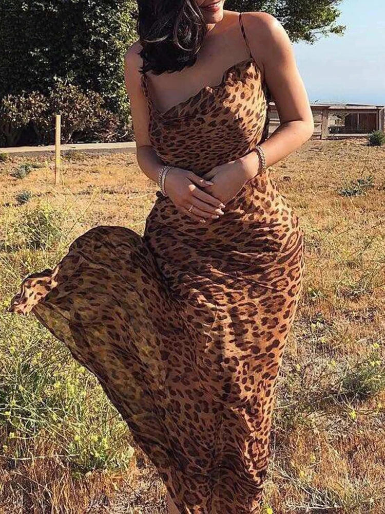 Leopard Print Bodycon Dress | V-Neck Bodycon Dress | ourlum.com