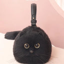 JIAERDI Lolita Plush Cute Cat Bag Women Harajuku Fur Bag