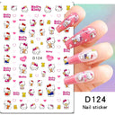 Adorable Cartoon Hello Kitty Nail Sticker Set for Nail Art