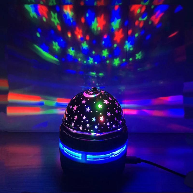 Magical Starry Sky USB Projector Lamp with Rotating Colorful Ball Light for Car Atmosphere, KTV, Disco, Party, and Stage  ourlum.com   