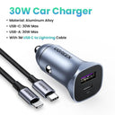 UGREEN Car Charger Type C Fast USB Charger: Efficient Fast Charging for Mobile Phones  ourlum.com Add Cable for iPhone Russian Federation 