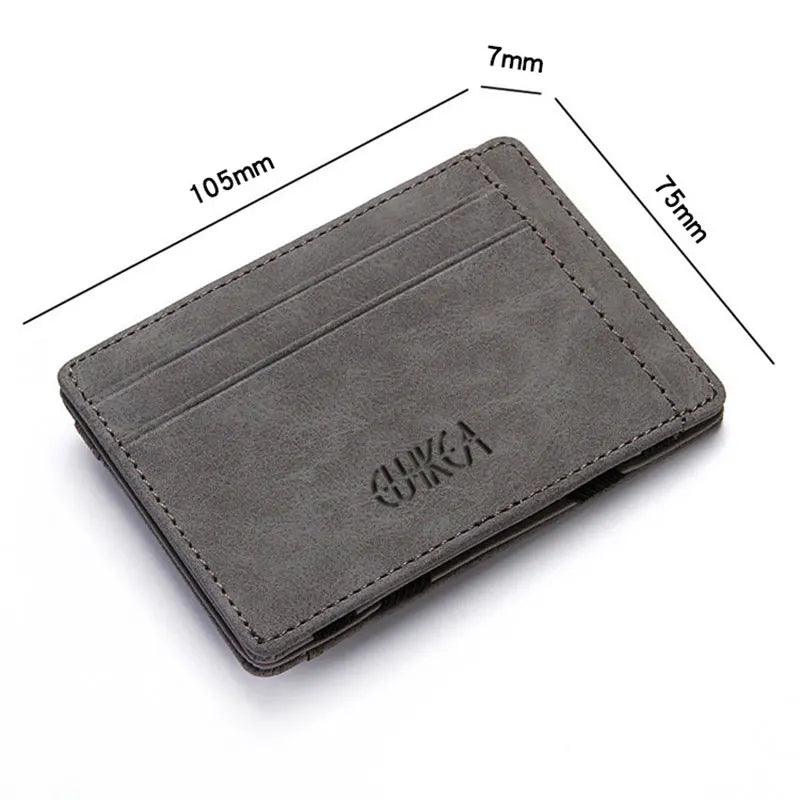 Slim Zipper Wallet: Stylish PU Leather Card Holder - Coin Pocket & More  ourlum.com   