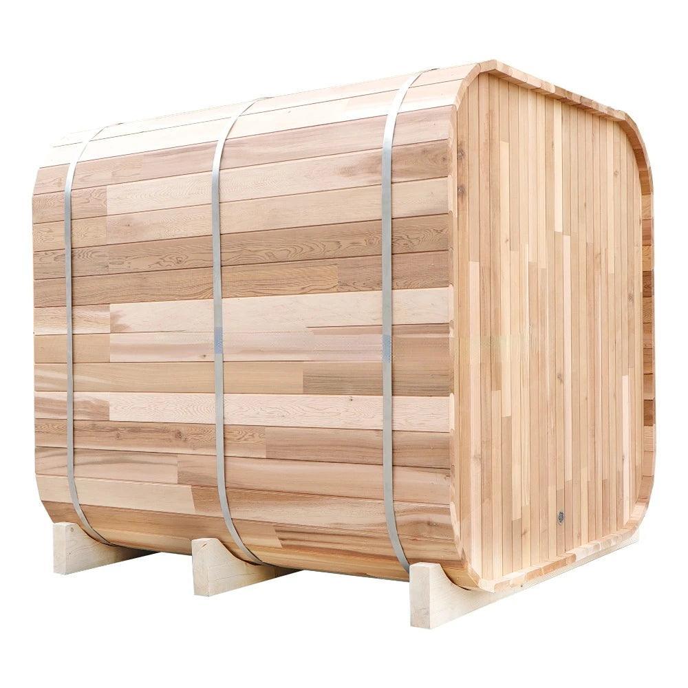 Ultimate Outdoor Barrel Sauna with Red Cedar Wood Experience  ourlum.com   